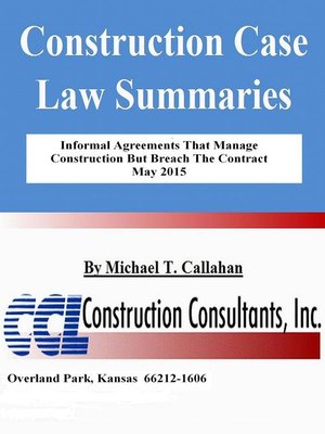 cover image of Informal Agreements That Manage Construction But Breach the Contract